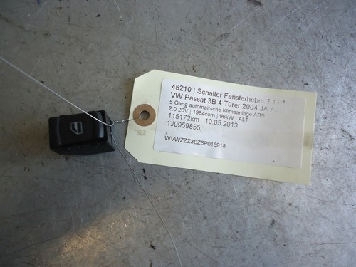 Schalter Fensterheber 1-fach VW Passat 3B 1J0959855 45210