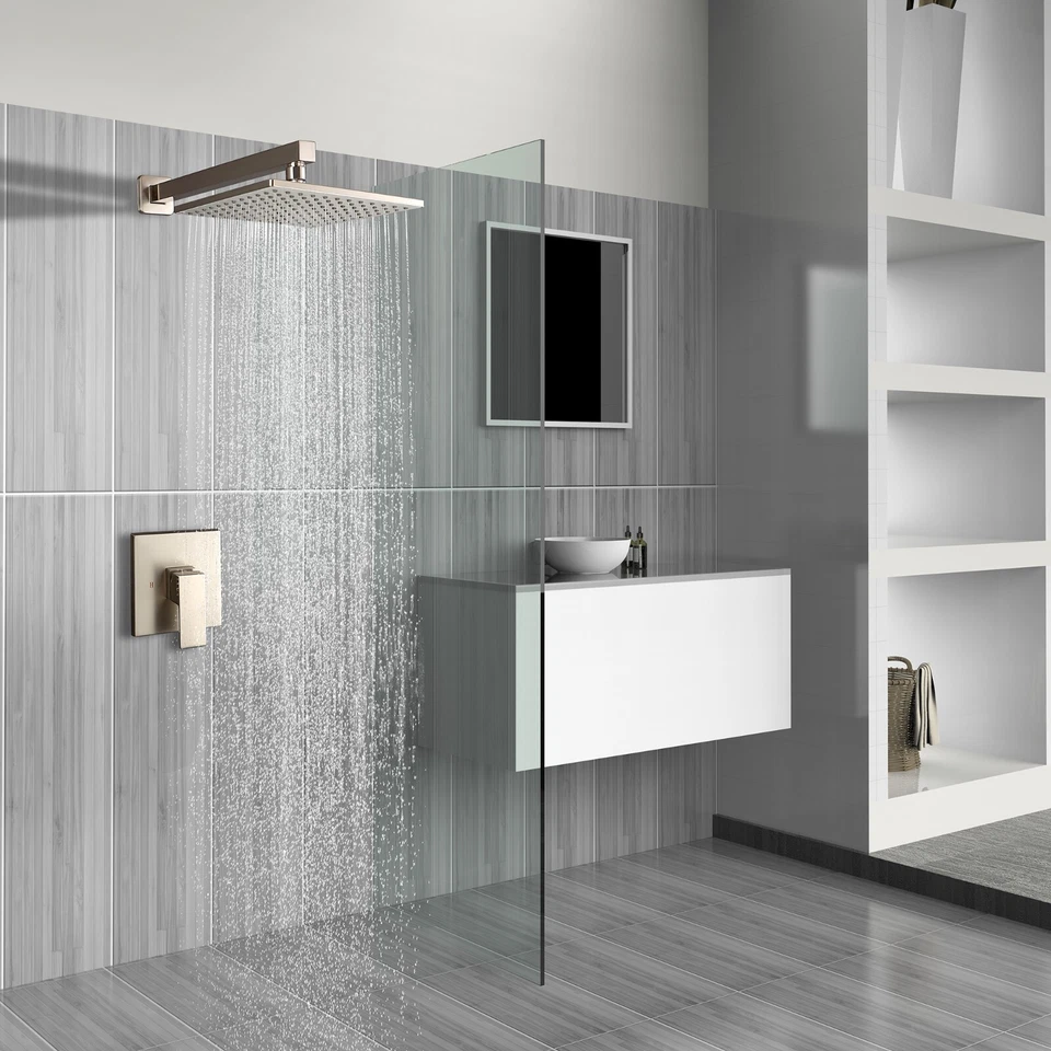 CASAINC Juego de Sistema de Ducha de Lluvia 9" Kit Combo de Cabezal de Ducha con Válvula Mezcladora Foto 2 de 4