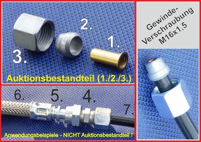 Schraubanschluß 10mm Kunststoffbenzinleitung Poliamid Benzinleitung  7mm innen !