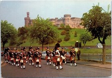 The British Legion Pipe Band, River Ness, Inverness Castle, Scotland Postcard