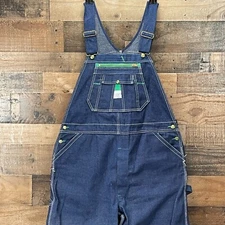 Liberty Bib Overalls Mens 42x30 Blue Denim Carpenter Workwear Outdoor USA