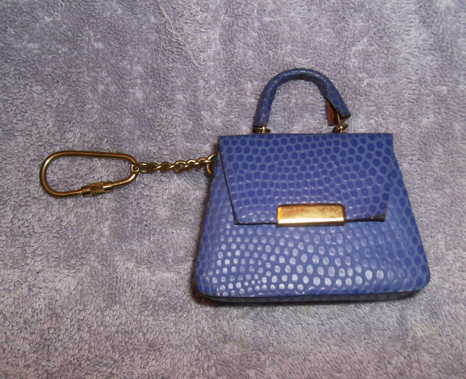 BLACK LEATHER BARRE COIN PURSE KEY RING 4" x 3" ZIP CLOSURE KEY CHAIN NEW IN PKG