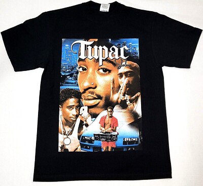 Tupac Shakur T-shirt 2Pac West Coast Hip Hop Rap Adult Men's Tupac Shakur T-shirt 2Pac West Coast Hip Hop Rap Adult Men's