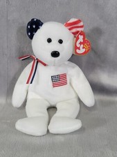 Ty Beanie Baby America the White Bear In Memory Of 9/11