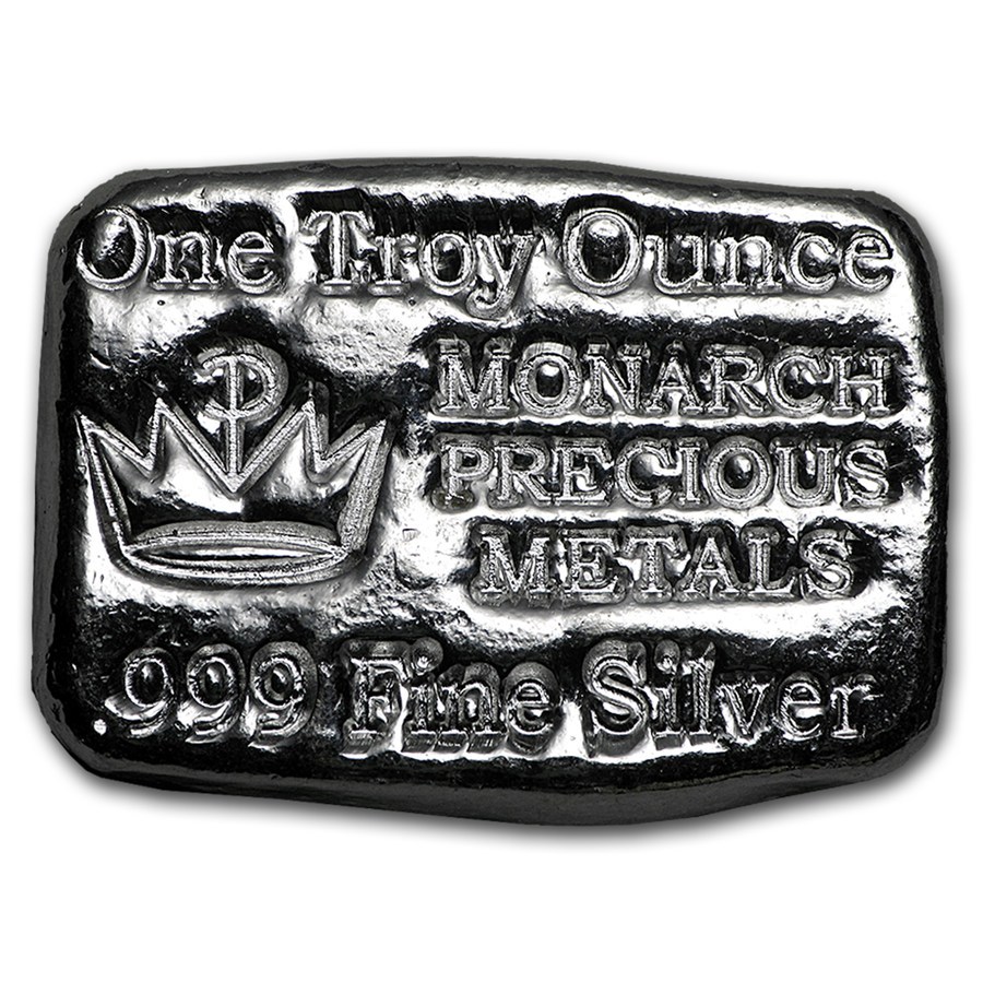 1 TROY OZ .999 FINE SILVER MONARCH HAND POURED CROWN BU | eBay