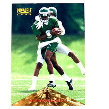 Keyshawn Johnson 1996 Pinnacle Rookie Card #161 NFL New York Jets. rookie card picture