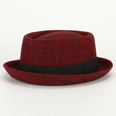 Classic Pork Pie Bowler Hats Panama Flat Fedora Jazz Cap Unisex Heisenberg Style