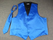 2 Piece Tuxedo Formal Wear Vest  Tie Cardi Size 3XLL Large Long