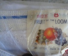 NOS Vtg 60s Single Blue Line 100 Cotton Fruit of the Loom Briefs sz 8 USA Made