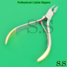 Professional Cuticle Nipper Half Gold High Quality Stainless Steel