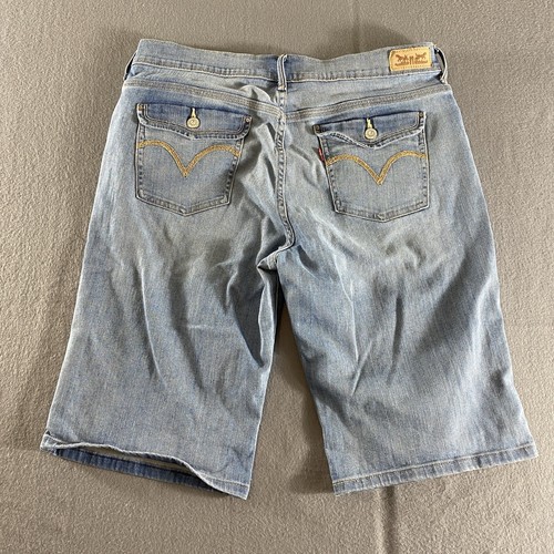 Levis Szorty Damskie 12 Niebieskie 31W Denim Stretch High Rise Bermudy Western - Zdjęcie 11 z 12