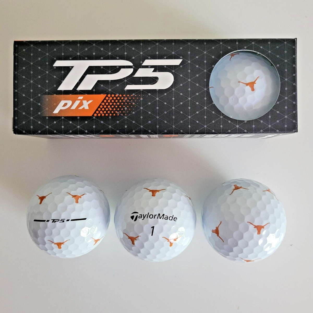 TaylorMade トップス TaylorMade TP5 Pix TEXAS LONGHORNS Golf Balls Sleeve - 3 Balls