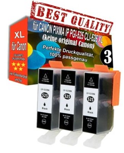 3 DRUCKERPATRONEN für CANON PIXMA IP4850 4950 IX6550 MG5150 MG5250 MG5350  Black | eBay