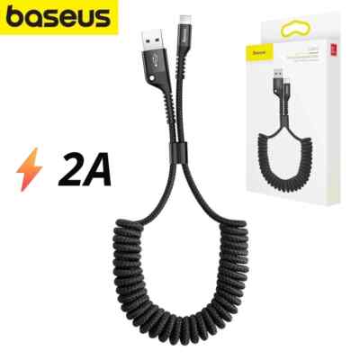Baseus Ladekabel für iPhone Feder Schnell Datenkabel USB Kabel für Apple 2A 1m