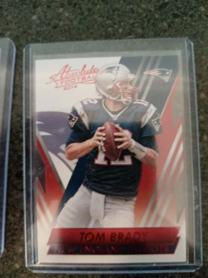 2 Card Tom Brady 2014 Absolute Die-Cut Lot Base & Red - Image 3 of 3
