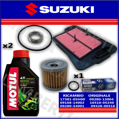 KIT TAGLIANDO ORIGINALE FILTRO ARIA OLIO 5000 10W40 SUZUKI BURGMAN 400 2007 2008 eBay