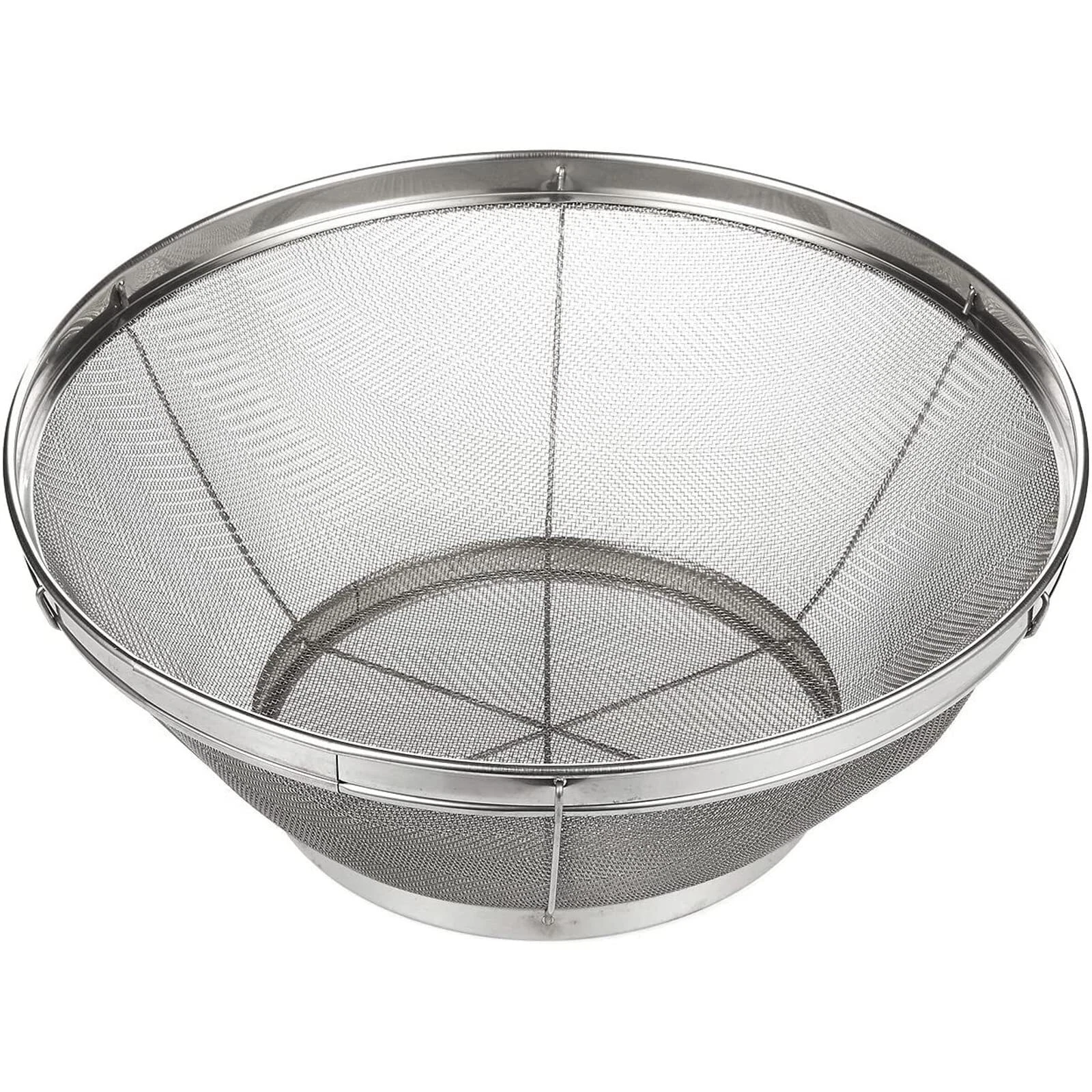 Stainless Steel Fine Mesh Strainer Bowl Kitchen Colander for Pasta Rice Fruits
