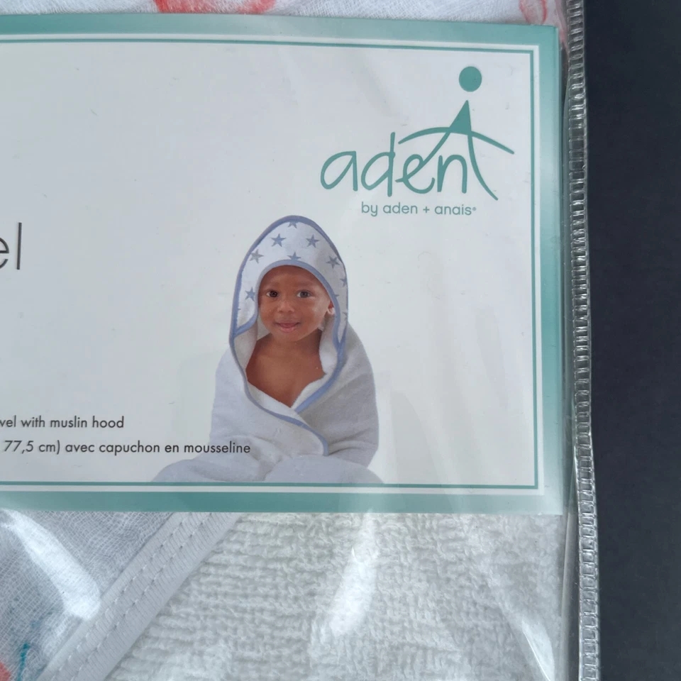 Toalla de baño con capucha de algodón suave con patrón floral de algodón Aden by Aden + Anais para bebé niño pequeño Foto 2 de 4