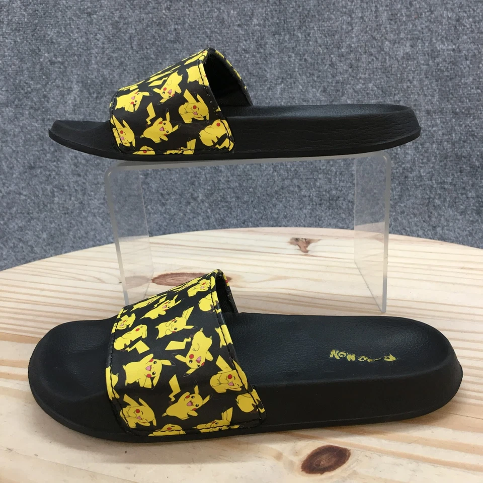 Sandalias Pokemon Juveniles 3 Pikachu Deslizables Amarillas Punta Abierta Informales Planas Foto 2 de 4