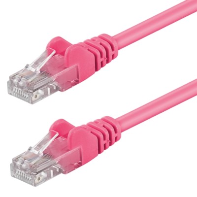 Patchkabel magenta 2m U/UTP CAT5e DSL-/Netzwerk Ethernet-Kabel 100MHz RJ45 8P8C