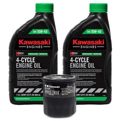 #ad Genuine OEM Kawasaki Engine Oil Change Kit 99969 6296 49065 7010 10W40 4 Cycle $31.99