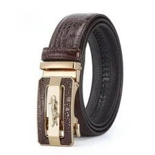 New Genuine Leather Belt Men Women Buckle Waist Strap Belt for Jeans Waistband