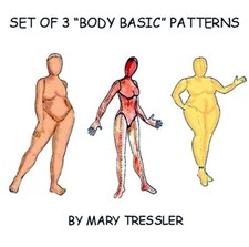  NEW Set of 3 Body Basic Cloth Doll Patterns by Mary Tressler