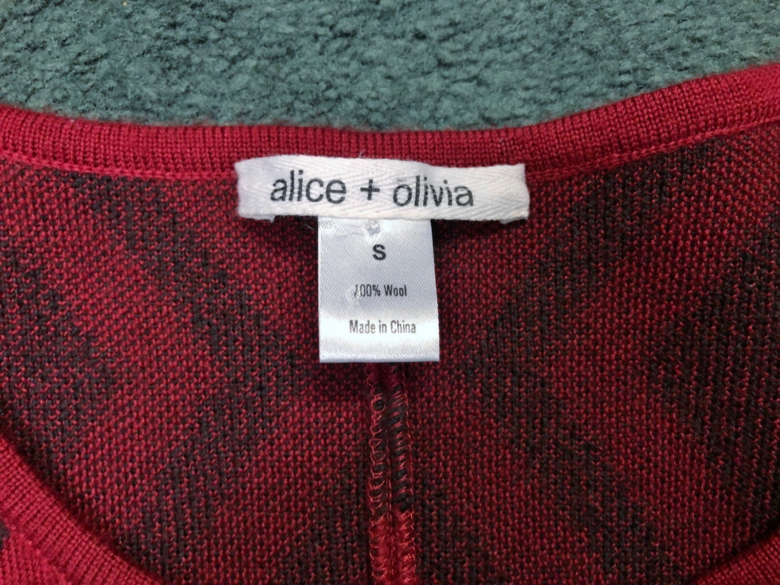 Alice + Oliva designer geometric sheath dress abstract pockets mod 100%  wool S | eBay