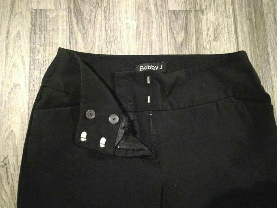 Pantalones de vestir capris negros Bobby J para mujer talla 7/8 Foto 4 de 4