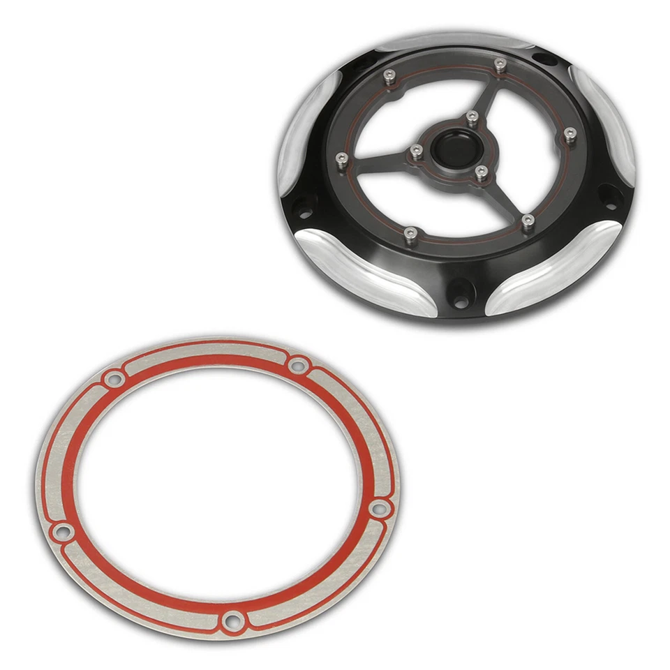 CNC Cut 5 Hole Derby Cover For Harley Softail Twin Cam FXSTC street glide 06-15 - Изображение 4 из 4