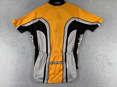 Cannondale Cycling Jersey Adult Medium Yellow Gray 1/2 Zip