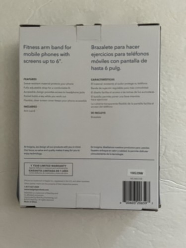 Insignia Fitness Brazalete Pantallas hasta 6” iPhone 6 6s 7 8 X Xs Galaxy 7-10 Nuevo - Imagen 2 de 5