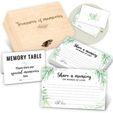 Share A Memory Card for Celebration Of Life Ideas - 50 Pcs Funeral Memorial C...
