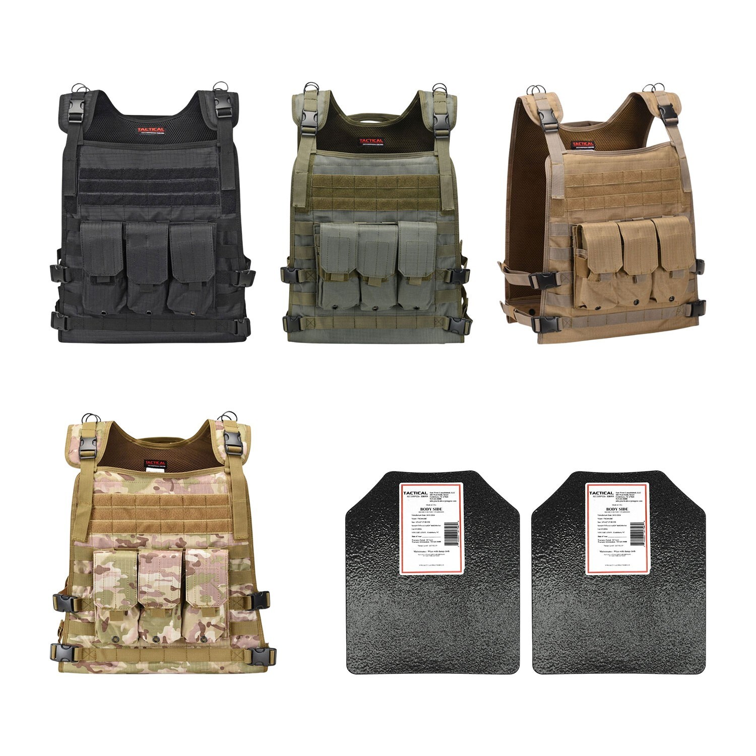 Tactical Scorpion Gear Level III+ / AR500 / RF2 / Body Armor Plates Wildcat Vest