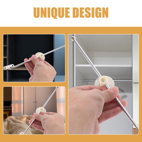2 Pcs Disc Pull Rod Kitchen Cabinet Door Hinges Lid Stay Support - Picture 6 of 12