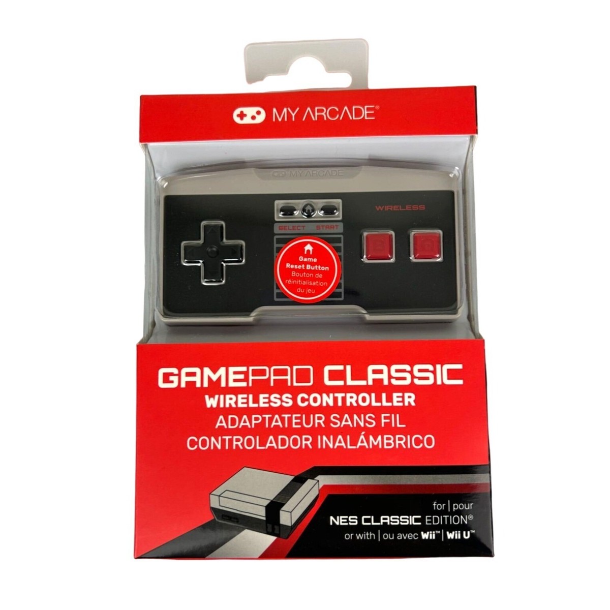My Arcade Gamepad Classic Wireless Controller NES Classic Wii Wii U  Compatible