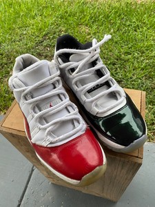 Jordan Retro 11 Baja Partido Mix 🔥 1 de 1 🔥 Talla 11 Cereza \u0026 Esmeralda  Concord Breds | eBay