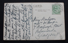 Lochgoilhead, Argyll & Bute, Scotland 1909 postmark on a L. postcard to 7 Roxbur