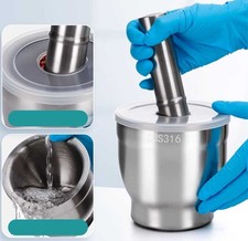 SUS304/SUS316 Stainless Steel Mortar and Pestle Noise-Absorbing Kitchen Grinder