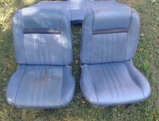 1967 Mercury Cougar Front Bucket Seats Oem Used Low Back With Tracks Blue Cores