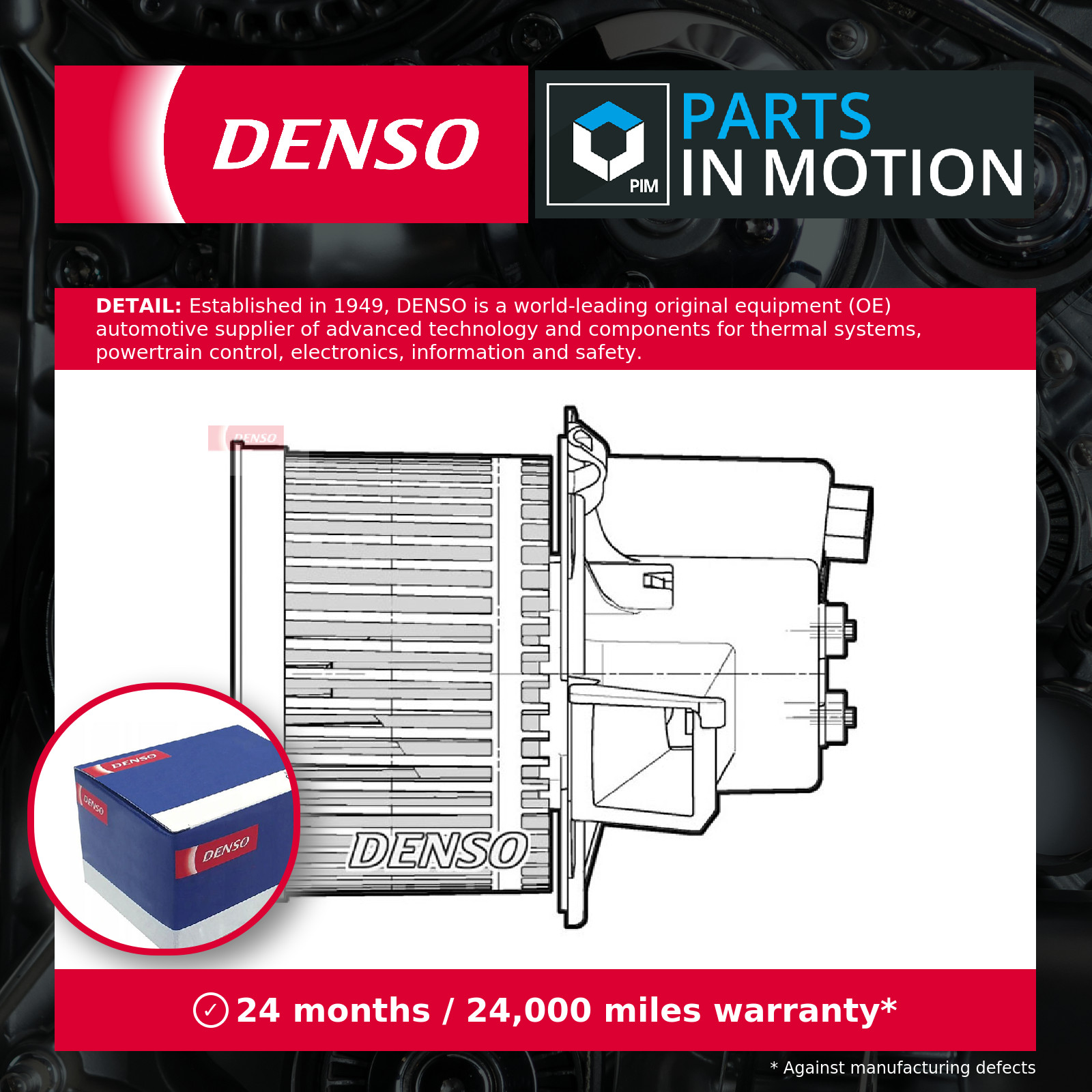 Denso DEA09064 Cabin Blower Fan Replaces 77364885 - Image 8