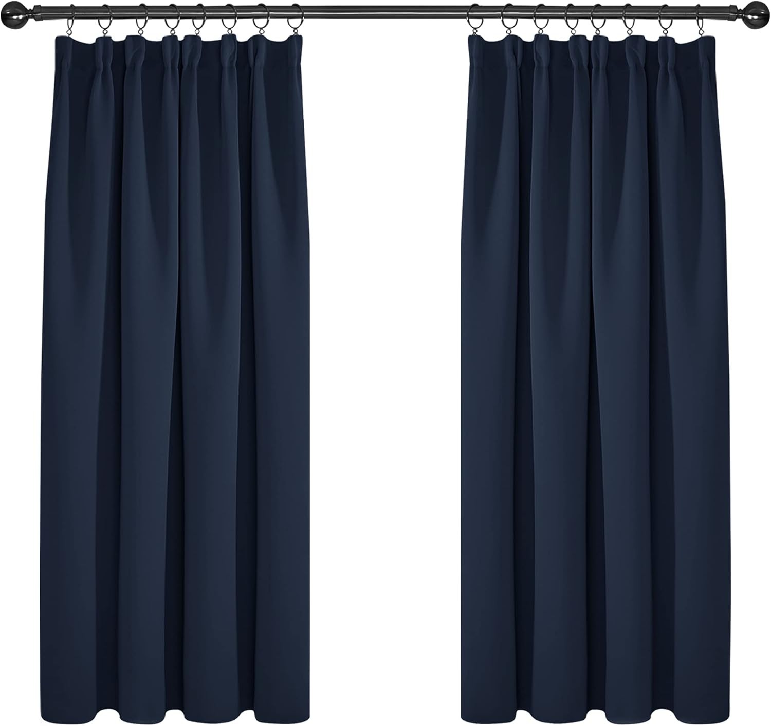 Deconovo Super Soft Curtains Thermal Insulated Pencil Pleat Blackout Curtains f
