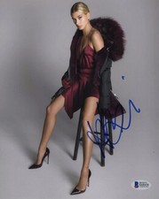 HAILEY BALDWIN BIEBER SIGNED PHOTO 8X10 SEXY FEET AUTOGRAPH BAS COA HIGH HEELS