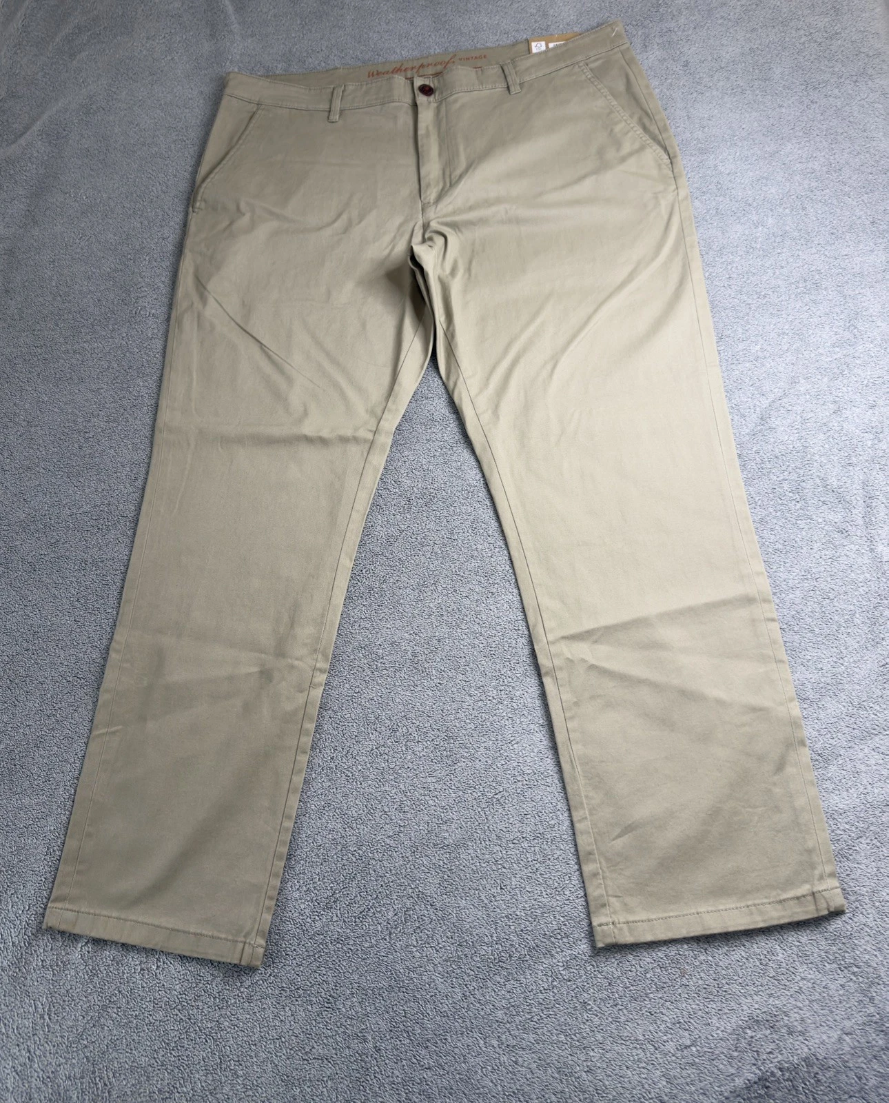 Weatherproof Vintage Men's Chino Pants Flat Front Performance Stretch 38x30