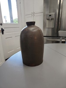 Antique 1800s Large Crock / Jug Dark Glaze - Southern US, Possibly Shenandoah VA