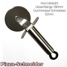 Fackelmann Edelstahl Pizzaschneider Pizzaroller Pizzamesser 180mm Pizza Schneide