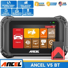 ANCEL V5 BT Full System OBD2 Scanner Bidirect...