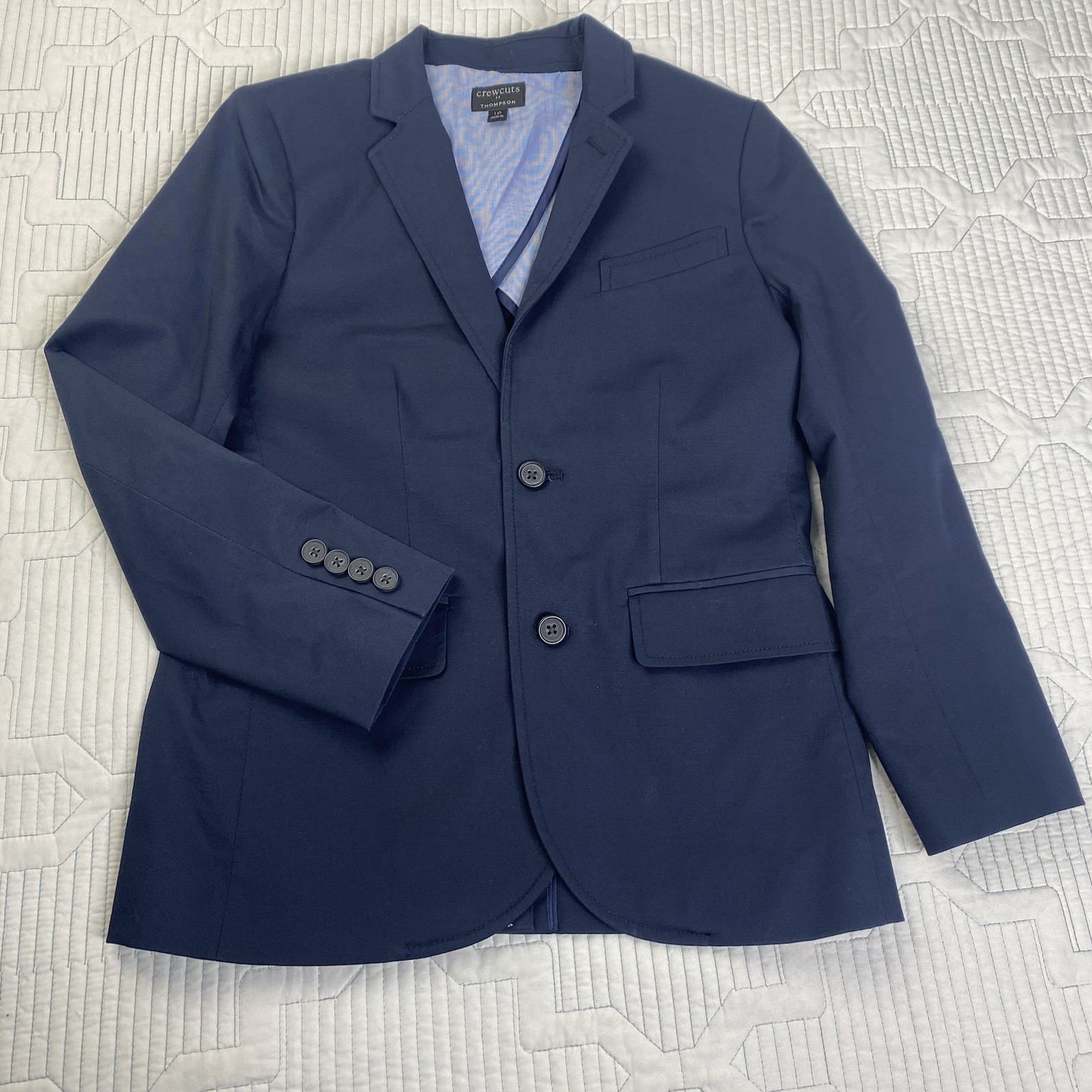 J Crew Crewcuts Boys Navy Blazer Sport Coat Size 10