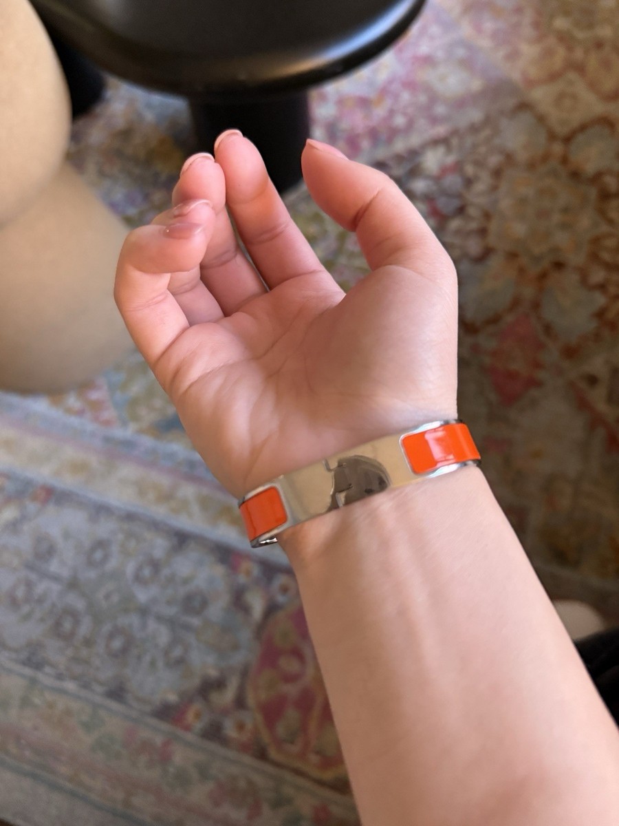 Orange And Silver Hermes Bangle | eBay