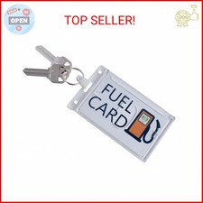 Specialist ID Rigid Fuel Card Holder with Key Ring - Clear Hard Plastic ID Card